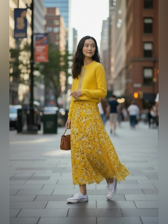 Banana Republic Tops - Banana republic Yellow Jewel-Trim Crewneck Cardigan